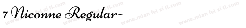 7 Niconne Regular字体转换